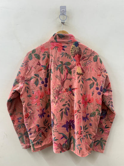 The Paradise Garden — Digital Printed Velvet Jacket — Dusty Rose - Default Title - Zoshak Jacket