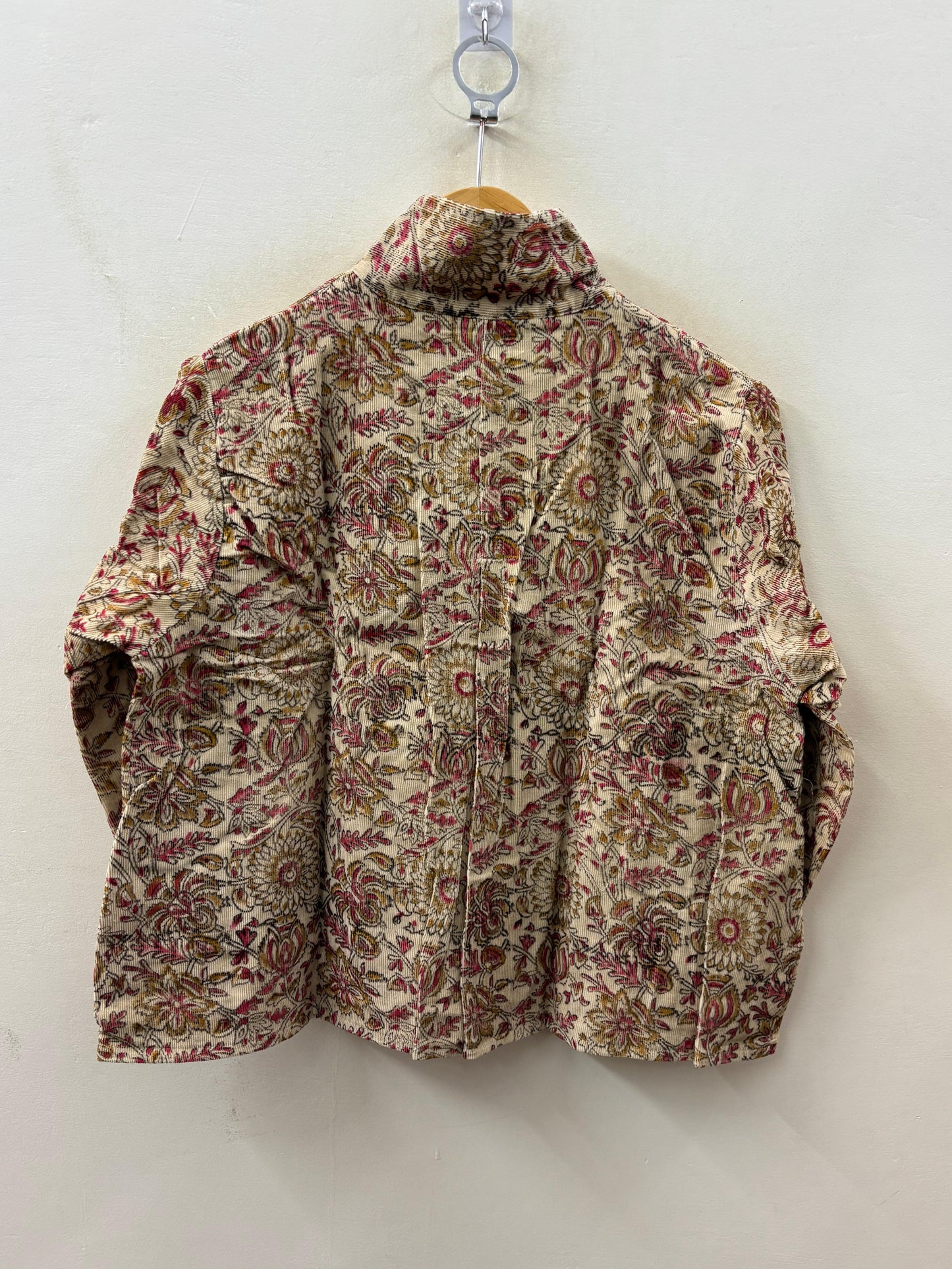 The Maharani's Garden — Hand-Embroidered Corduroy Jacket — Cream - Default Title - Zoshak Jacket