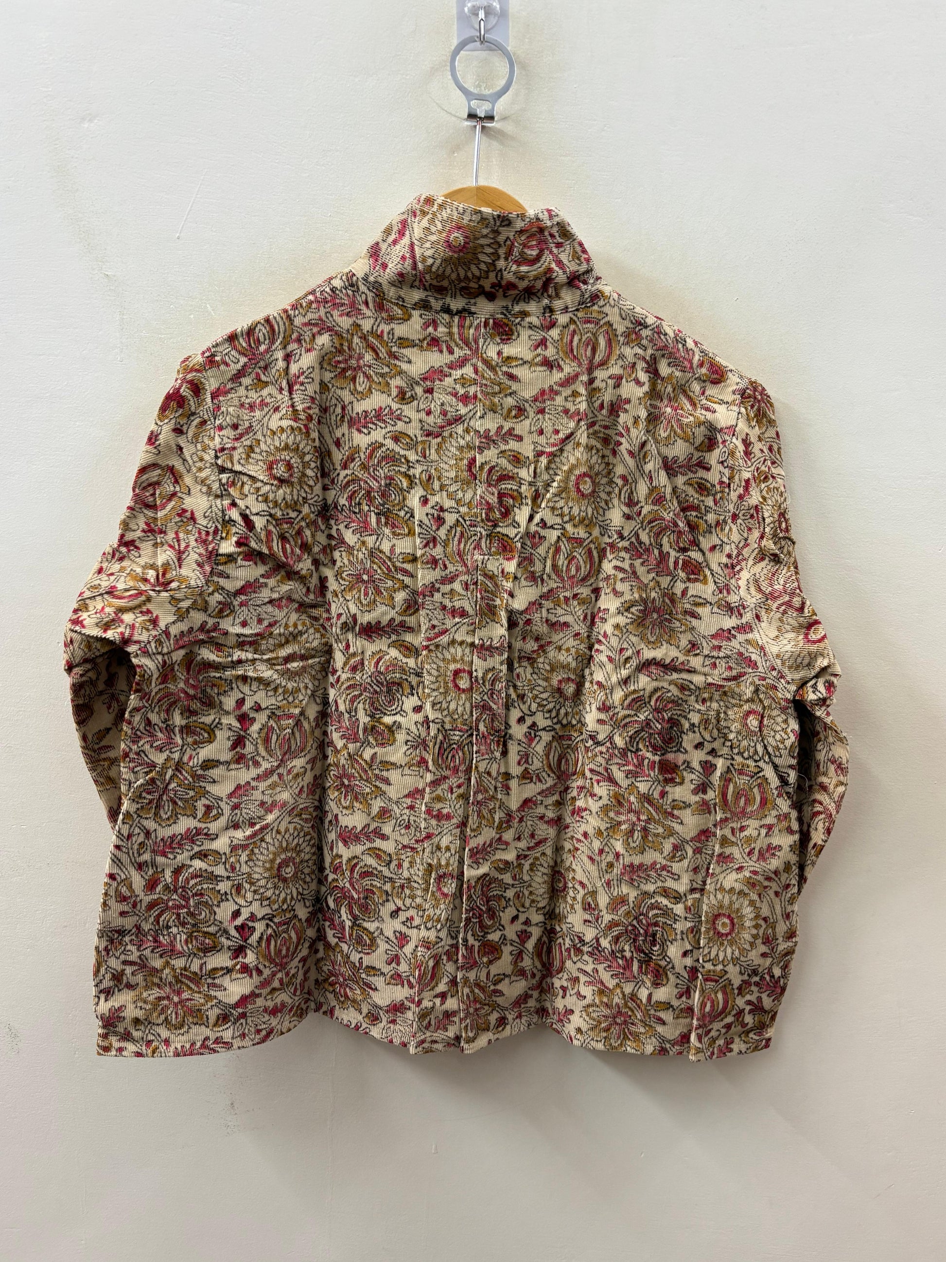 The Maharani's Garden — Hand-Embroidered Corduroy Jacket — Cream - Default Title - Zoshak Jacket