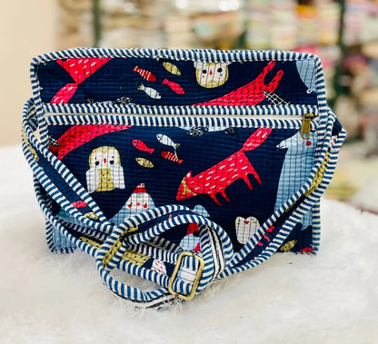 The Lotus Sling - Navy Blue Animal/Fox - Zoshak