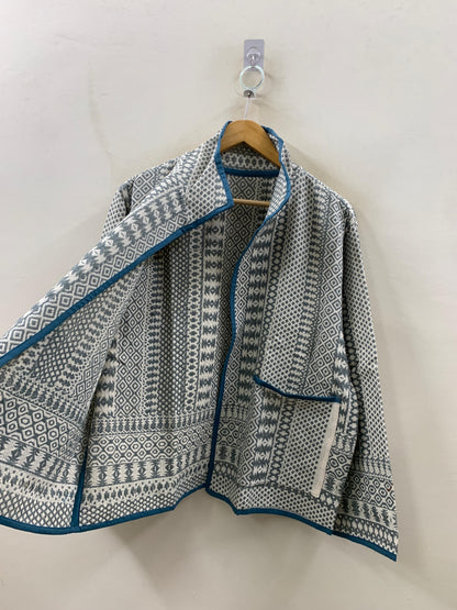 The Bagh Jacket — Slate Geometry - Default Title - Zoshak