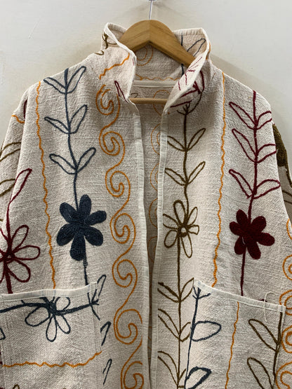 The Bagh Jacket — Ivory Wildflower - Default Title - Zoshak