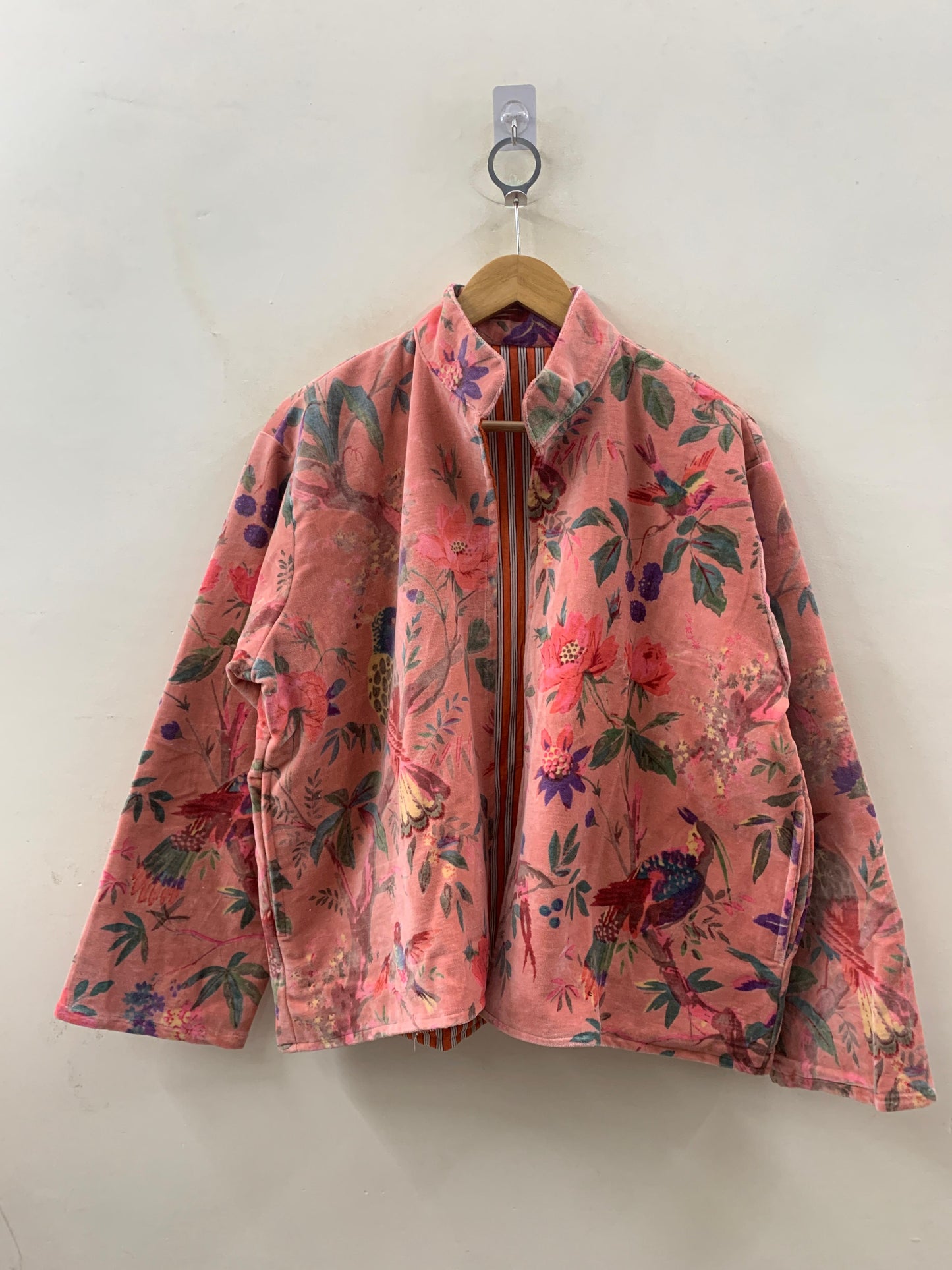 The Paradise Garden — Digital Printed Velvet Jacket — Dusty Rose - Default Title - Zoshak Jacket