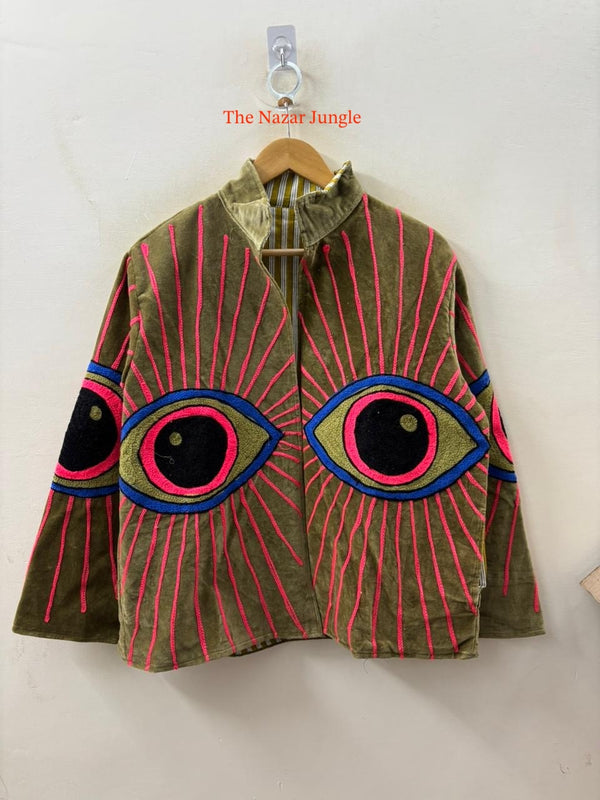 The Nazar — Evil Eye Embroidered Velvet Jackets - The Nazar Jungle - Zoshak