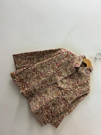 The Maharani's Garden — Hand-Embroidered Corduroy Jacket — Cream - Default Title - Zoshak Jacket
