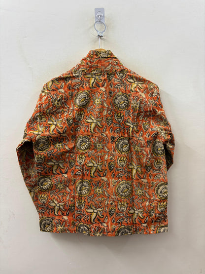 The Marigold Bloom — Hand-Embroidered Corduroy Jacket — Burnt Orange - Default Title - Zoshak Jacket
