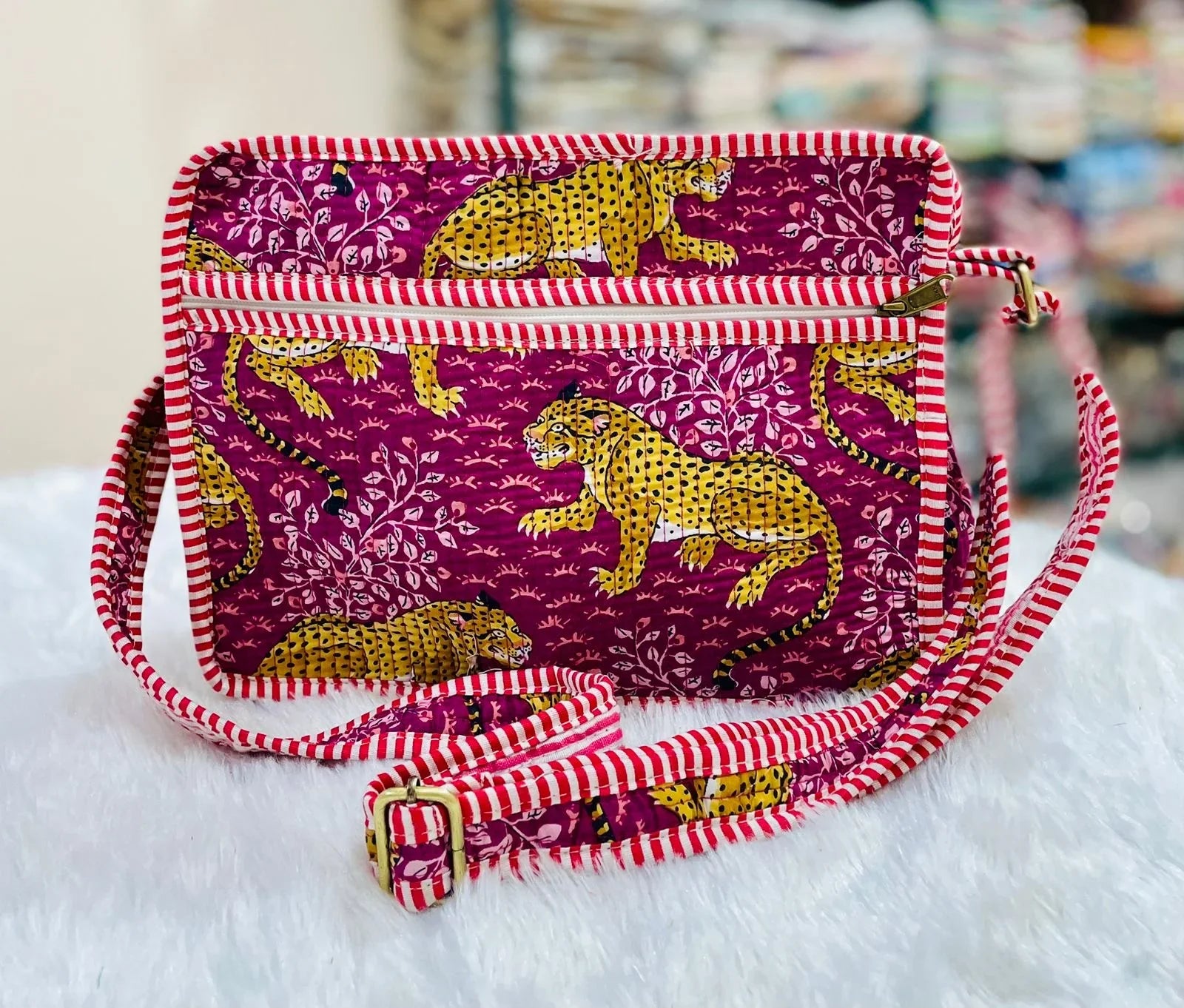 The Lotus Sling - Purple Leopard Print - Zoshak