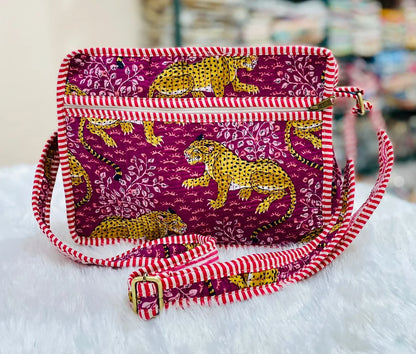 The Lotus Sling - Purple Leopard Print - Zoshak