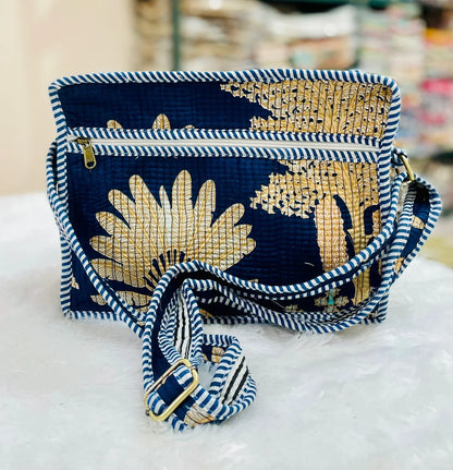 The Lotus Sling - Navy Palm Tree - Zoshak