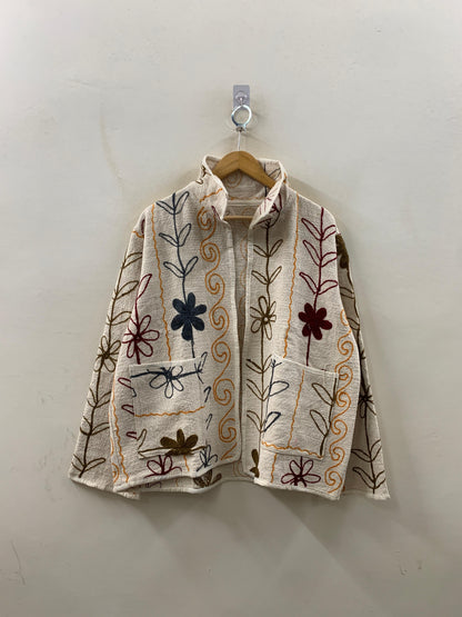 The Bagh Jacket — Ivory Wildflower - Default Title - Zoshak