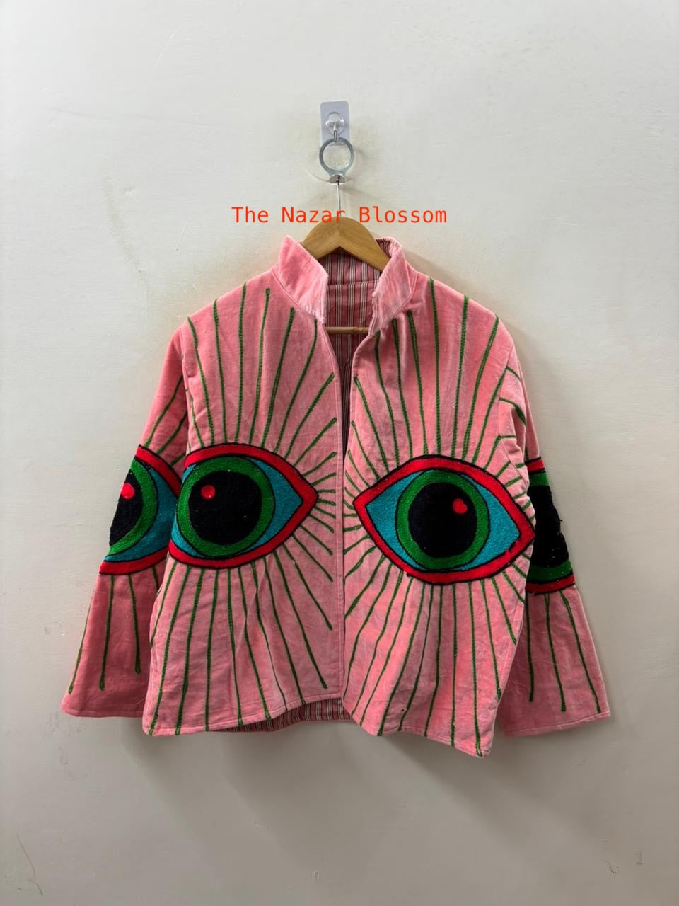 The Nazar — Evil Eye Embroidered Velvet Jackets - The Nazar Blossom - Zoshak