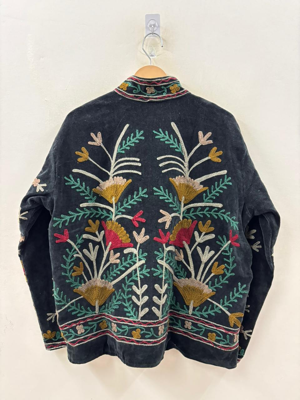 The Midnight Garden — Suzani Velvet Jacket — Charcoal Black - Default Title - Zoshak Jacket