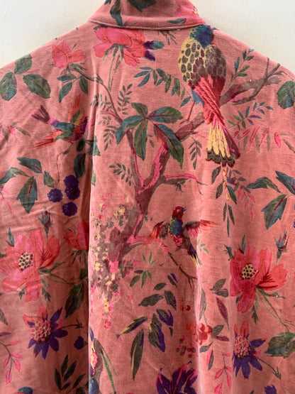 The Paradise Garden — Digital Printed Velvet Jacket — Dusty Rose - Default Title - Zoshak Jacket