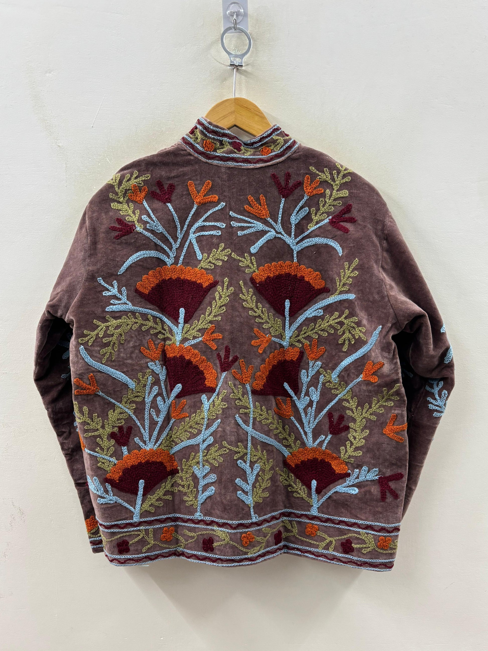 The Samarkand Bloom — Suzani Hand-Embroidered Velvet Jacket — Dusty Mauve - Default Title - Zoshak Jacket