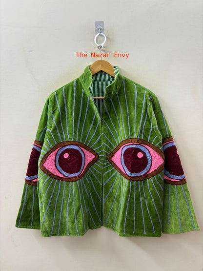 The Nazar — Evil Eye Embroidered Velvet Jackets - The Nazar Envy - Zoshak