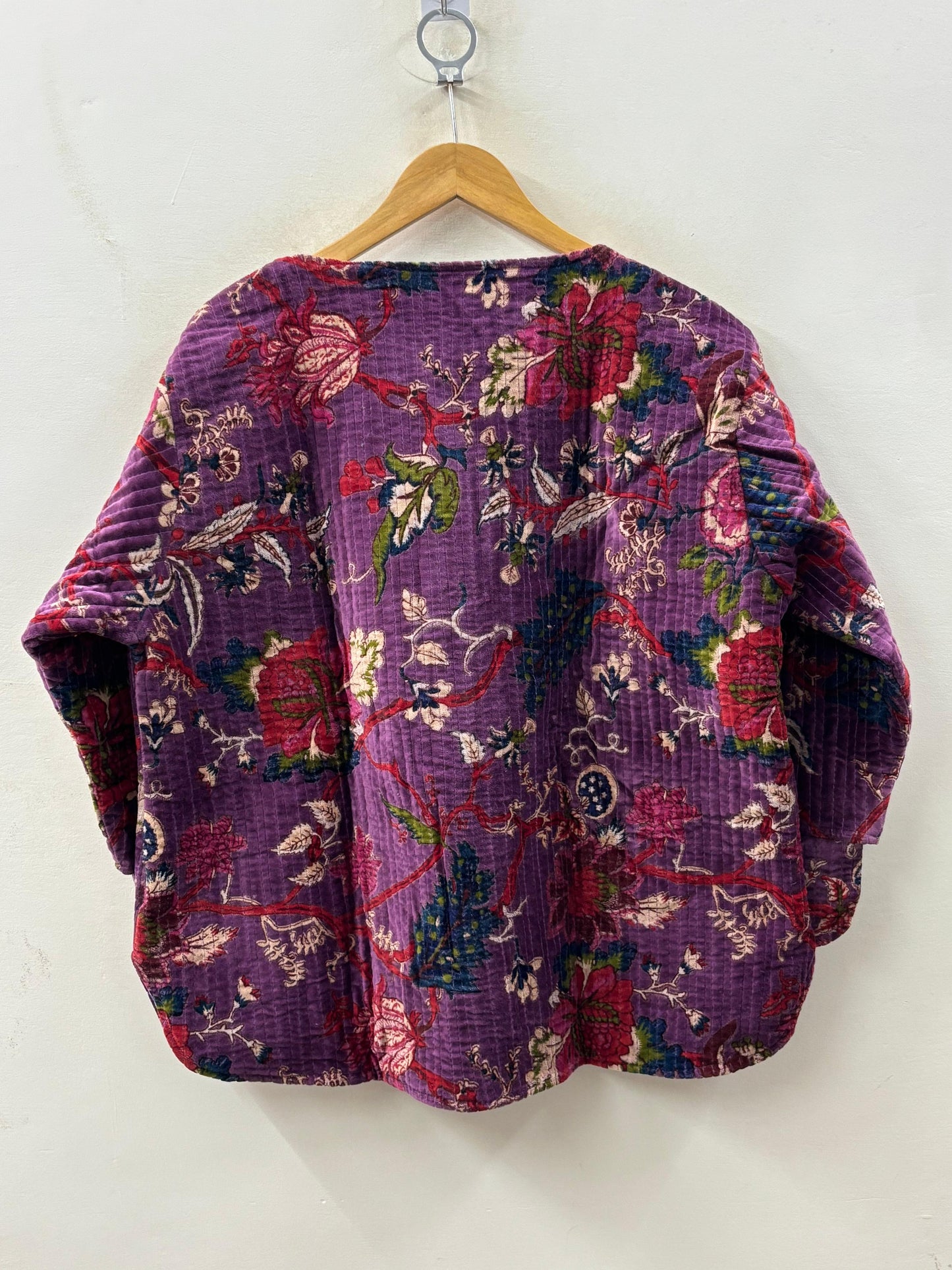 The Violet Garden — Hand Block-Printed Quilted Cotton Jacket - Default Title - Zoshak