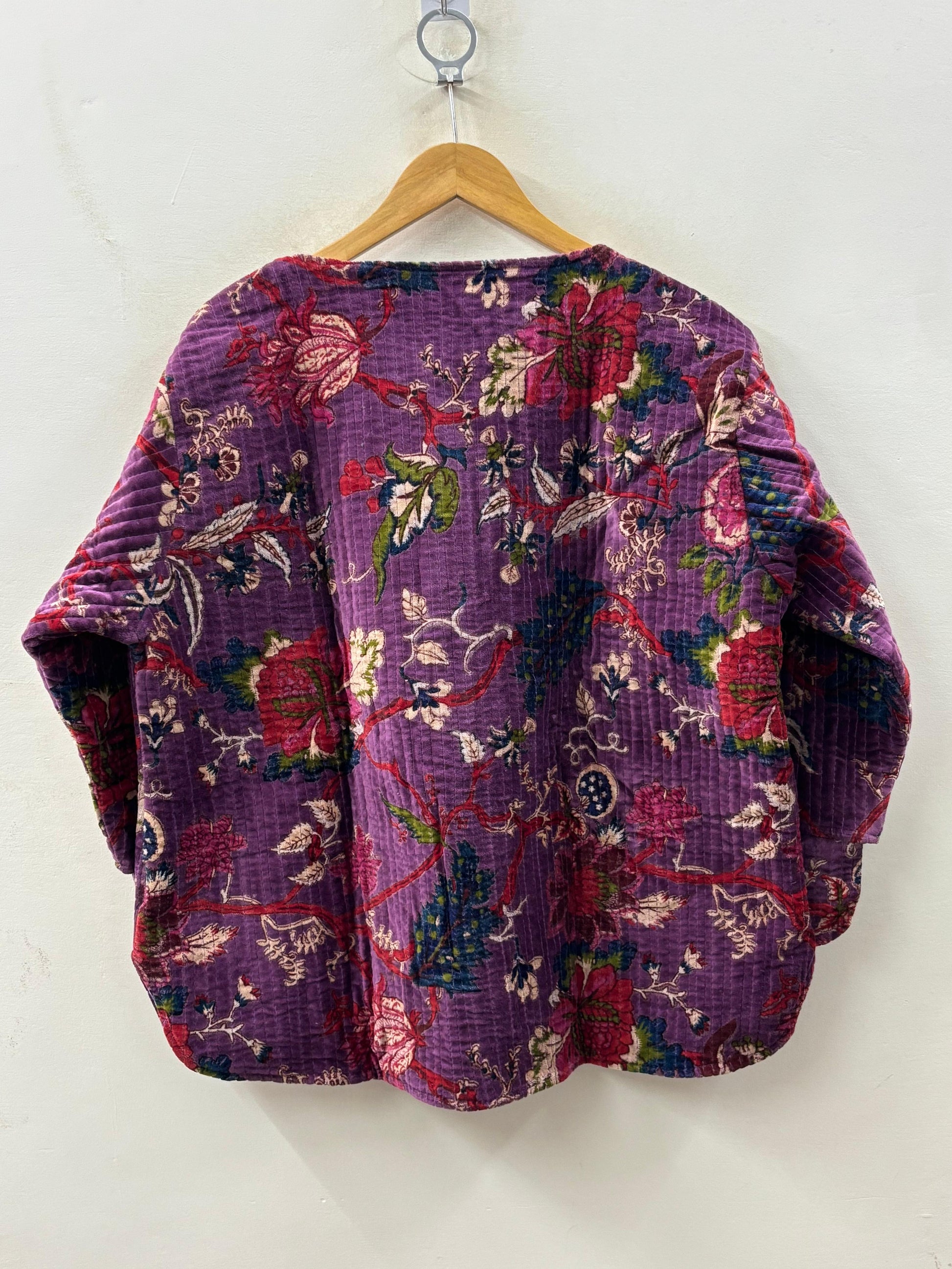 The Violet Garden — Hand Block-Printed Quilted Cotton Jacket - Default Title - Zoshak