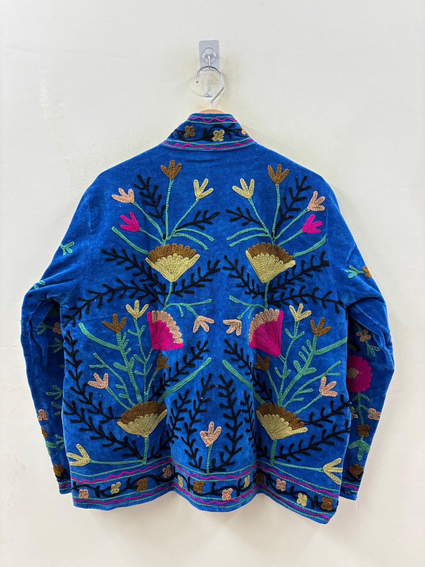 The Garden of Samarkand — Suzani-Embroidered Velvet Jacket — Cobalt Blue - Default Title - Zoshak Jacket