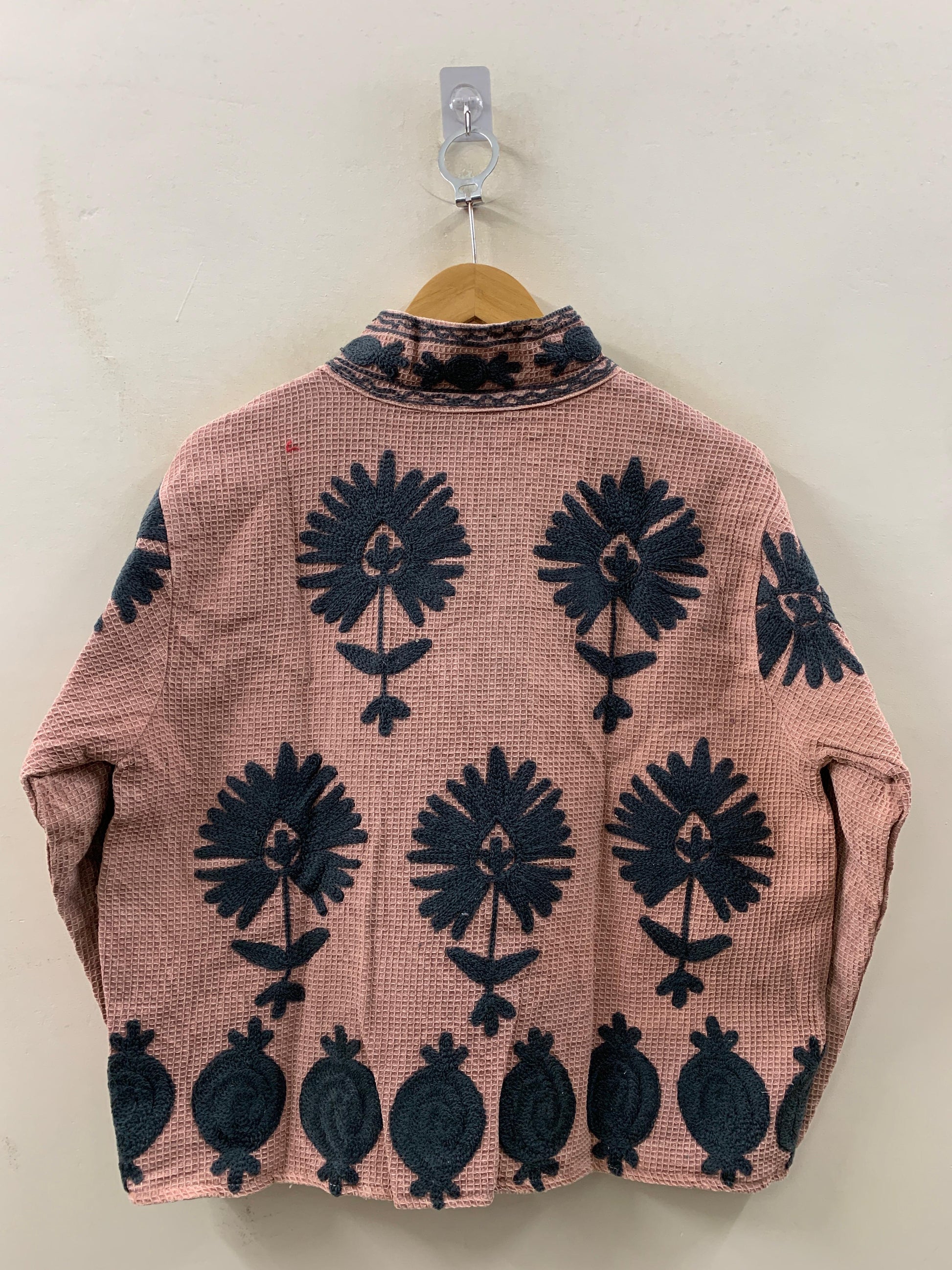 The Dusty Rose Suzani — Hand-Embroidered Waffle Cotton Jacket - Default Title - Zoshak