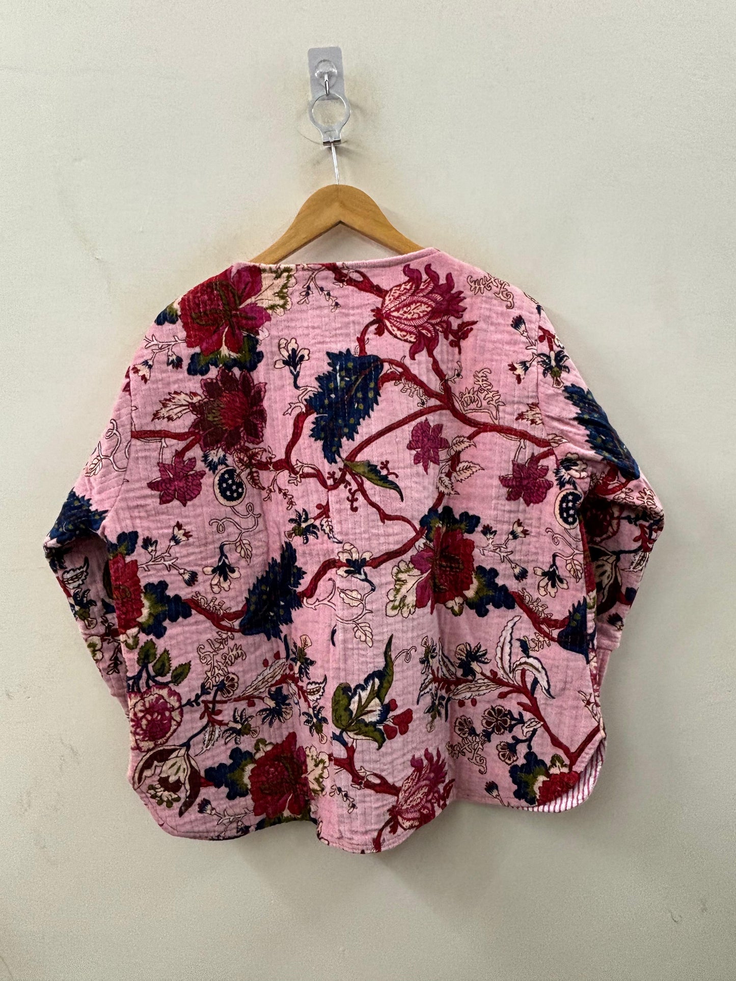 The Blush Garden — Hand Block-Printed Quilted Cotton Jacket - Default Title - Zoshak