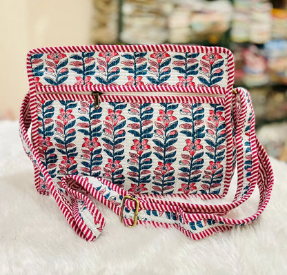 The Lotus Sling - White & Pink Floral - Zoshak