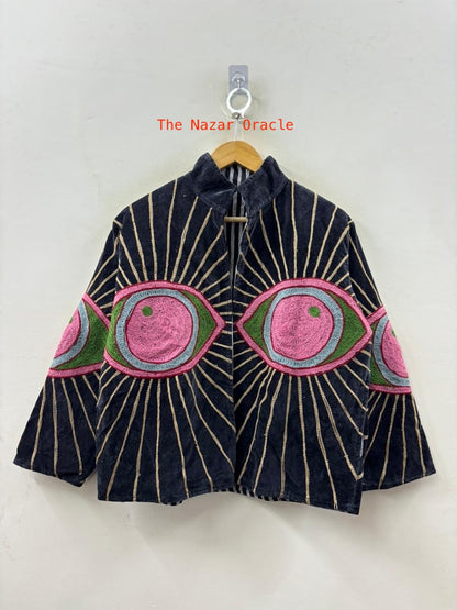 The Nazar — Evil Eye Embroidered Velvet Jackets - The Nazar Oracle - Zoshak