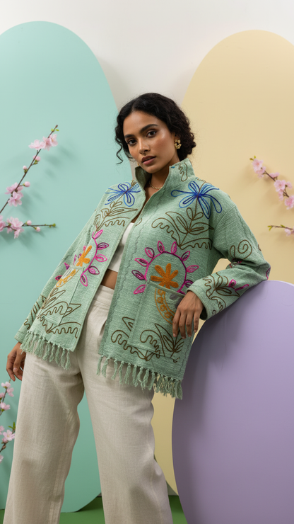 The Bagh Jacket — Mint Garden - Default Title - Zoshak