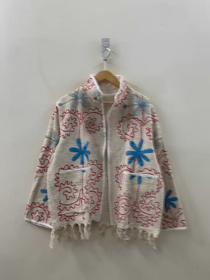 The Bagh Jacket — Natural Paisley